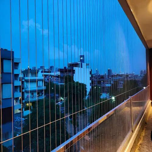 Secure Netting Top Quality Nylon Coated, Aluminum and Stainless Steel Balcony Invisible Grills in Asilabad and Sidiipet